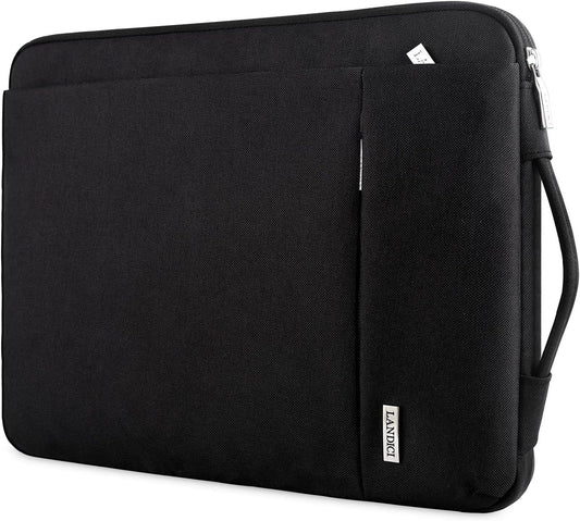 360° Protective Laptop Sleeve 11.6 Inch for Surface Pro 7 8 9/Laptop Go 2 3, Macbook Air 11, Small Computer Bag Carrying Case for 11-12 Inch Chromebook, Slim, Shockproof, Waterproof, Black