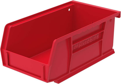 30220 Akrobins Plastic Storage Bins, Space-Saving Stackable Bins for Garage, Pantry, Craft Organization, 7" X 4" X 3", Red, 24-Pack