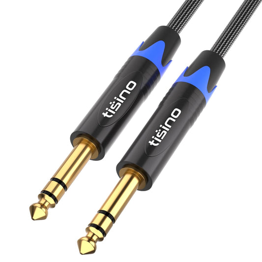 1/4 Inch TRS Male to Male Balanced Stereo Audio Cable - 3 FT Nylon Braided Pro Interconnect Cable for Guitar