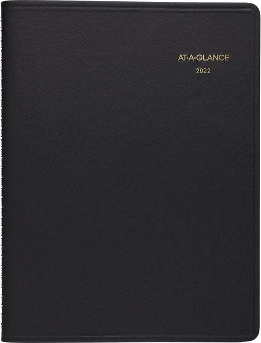 2022 Weekly Appointment Book & Planner by , 8-1/4" X 11", Large, Black (7095005)