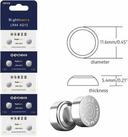 30 Count - LR44 AG13 357 SR44 A76 303 Battery 1.5V Button Coin Cell Batteries