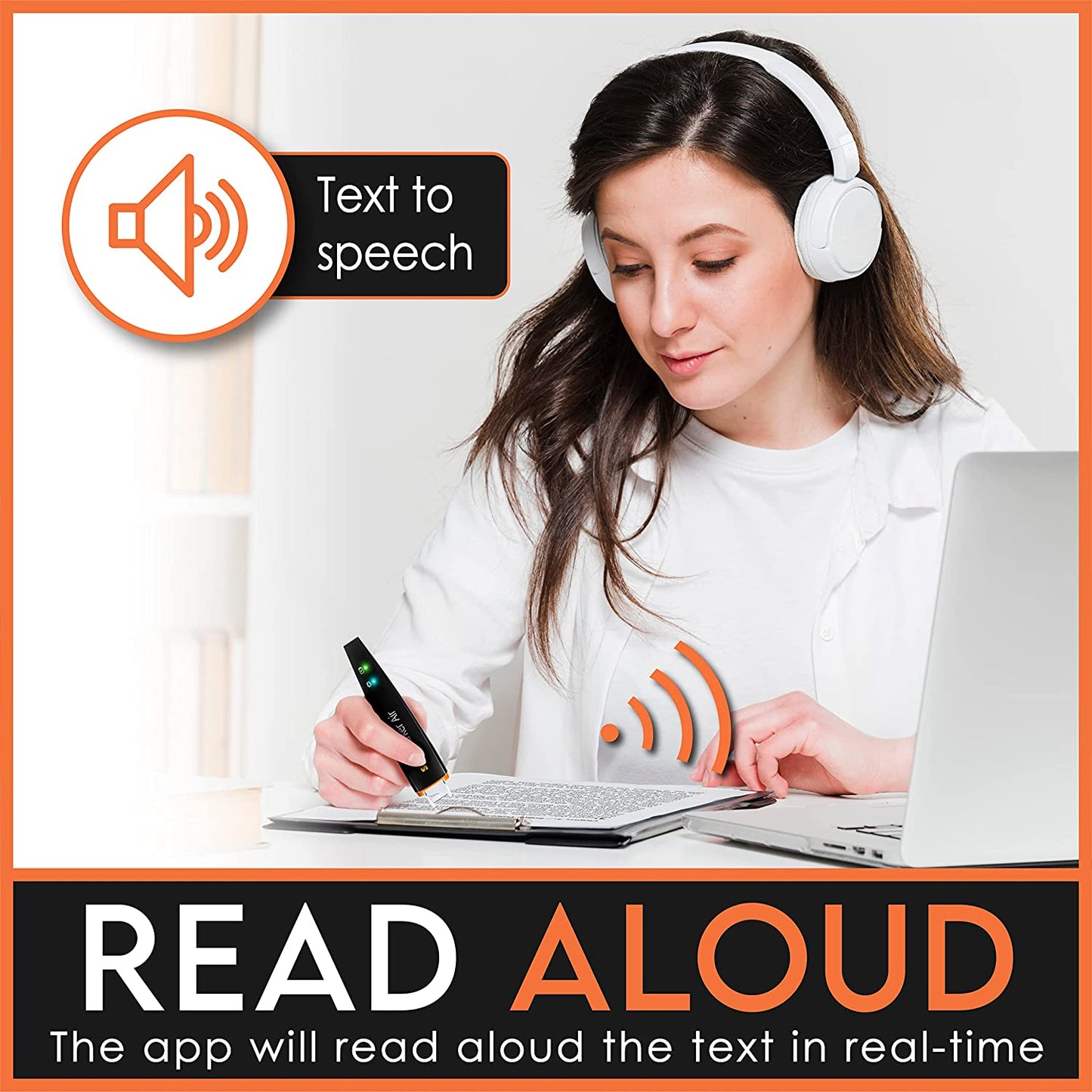 Air Reading Pen & Pen Scanner | Translator Pen for Dyslexia, Students & Professionals - Compatible with Mac, Windows, Ios & Android