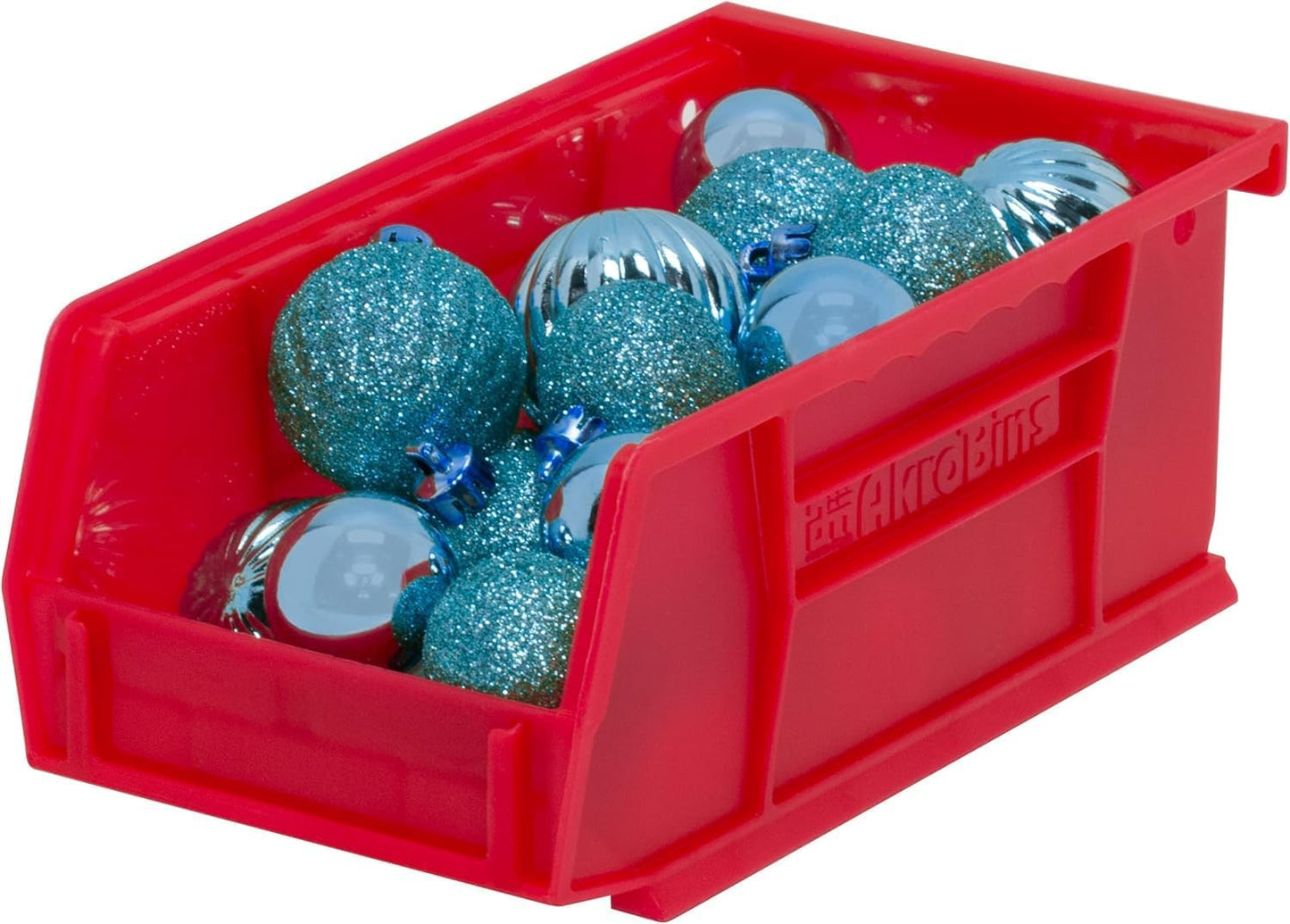 30220 Akrobins Plastic Storage Bins, Space-Saving Stackable Bins for Garage, Pantry, Craft Organization, 7" X 4" X 3", Red, 24-Pack